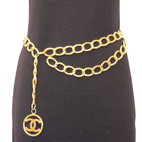 chanel gold chain for women|Chanel gold chain belt dupe.